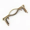 Square Metal Embossed Bag Handles Kiss Clasp Buckle